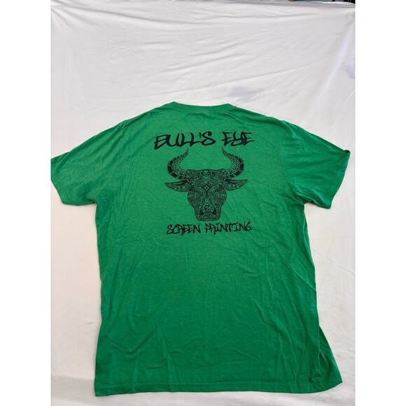Men's Perfect Tri District Made Bull’s Eye Screen Printing T-shirt XL Green - Picture 12 of 13